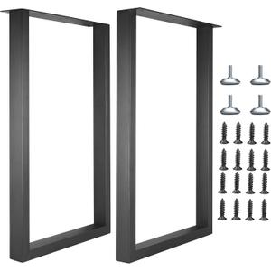 Metal Table Legs for Desk, Heavy Duty Square Tube Iron, DIY Furniture Legs for Dining and Coffee Table, Computer Desk, Workbench, Meeting Room Table, 28H x 17.7W(Rectangle) Metal Table Legs for Desk, Heavy Duty Square Tube Iron, DIY Furniture Legs for Dining and Coffee Table, Computer Desk, Workbench, Meeting Room Table, 28H x 17.7W(Rectangle)