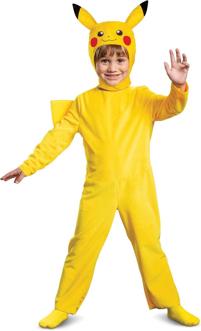 Disguise Pokemon Pikachu Costume Child Pikachu Cosplay Outfit & Headpiece Kids Pokemon Cosplay - L 4/6