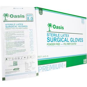Generic Powder Free Latex Surgical Gloves, Size 8, 50 Pairs/Box