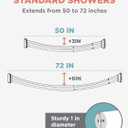 Zenna Home Double Curved Tension Shower Curtain Rod, No Drilling, Adjustable 50 to 72 Inches, Easy to Install Double Shower Rod, Rustproof, Gold