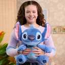 Disney Stitch Live-Action 13-inch Large Plush Stuffed Animal, Soft Toy for Kids, Blue, Alien, Toy for Fans, Girls, Boys, Kids, Ages 2 and Up by Just Play, Kids Toys for Ages 2 Up by Just Play