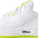 WILSON Women's Intrigue Pro Tennis Sneaker (6, White/Safety Yellow/Navy Blazer)