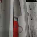 Misen 5.5" Utility Knife  High Carbon Japanese AUS-10 Stainless Steel  Hybrid German & Japanese Blade  Precision Kitchen Knife for Professionals & Home Cooks  Ultimate Cutting Performance - Red