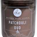 DW Home Patchouli Oud Scented Candle Wooden Wick