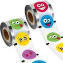 Henoyso 2 Roll 2 Roll Cup Sealer Film for Sealing Machine 90-105 mm 6400 Cups Bubble Tea Sealer Film for 16 oz Plastic Cups for Bubble Tea, Water, Coffee, Juice, Soda (Smile Face Style)