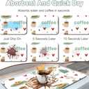 Dish Drying Mat 16" X 24", Super Absorbent & Cuttable Coffee Mats for Countertop, Kitchen Counter Mat Fits Under Coffee Maker or Machine, Hide Stain Drying Pad for Dish Drying Rack, Coffee and Sweets