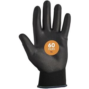 KLEENGUARD G40 Polyurethane Coated Gloves,High Dexterity, Black, 12 Pairs/Bag, 5 Bags/Case XL