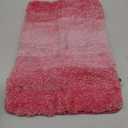 OLANLY Bathroom Rug Mat 24x16, Extra Soft and Absorbent Microfiber Bath Rugs, Non-Slip Plush Shaggy Bath Carpet, Machine Wash Dry, Bath Mats for Bathroom Floor, Tub and Shower, Pink