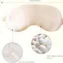 Nature Silk Sleep Eye Mask - Sleeping Mask for Women Men, Soft Pressureless Cooling Blackout Eye Covers for Sleeping, Light Blocking Eye Cover, Ideal Birthday Gift with Gift Package