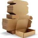 100 Pack Small Shipping Boxes, 5.9 x 3.9 x 1.5 Inch Mailing Cardboard Boxes Corrugated Mailer Packaging Supplies for Small Business Gift Present, Brown