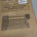 OPNICE Desk Organizer and Accessories, 4-Tier Desktop File Organizer with Drawer and 2 Pen Holders, Office Desk Accessories, File Sorters, Workspace Organizers for Office Supplies(Black)