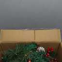 Lulu Home 2 Pack 2 Ft Pre-Lit Pathway Christmas Trees with Stake, Battery Operated 60 LED Lighted Small Christmas Trees Yard Stake Outdoor Decoration with Red Berries, Red Balls, Pine Cones