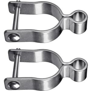 304 Stainless Steel Gate Hinges 2Pcs for 1-3/8" Chain Link Fence Post, Heavy Duty Female Hinges with 5/8" Pin, Nut/Bolt Included - Fit Barn, Farm, Cattle Gates