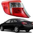 LH Outer Rear Tail Light Replacement for Toyota Camry 2012-2014 Clear Lens Left Driver Side Brake Lamp 8156006470 TO2804114
