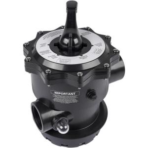 2" Top Mount 6-Position Multiport Valve # SP071621 Compatible with Hayward Pro Series Sand Filter S310T2, S270T2, S360T2, Clamp Style, Black, 2" FIP