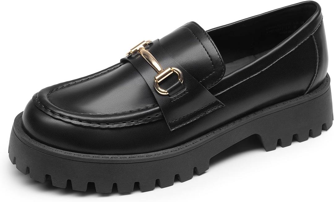 DREAM PAIRS Loafers for Women Platform Chunky Penny Loafer Slip On Casual Dressy Business Shoes with Arch Support