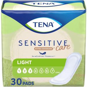 TENA Intimates Ultra Thin Light Bladder Leakage Pad for Women, Light Absorbency, Regular Length, 30 count