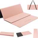 Foldable Yoga Mat, 70''x24''x0.24''(6mm）Non-slip POE Exercise Mat