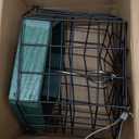 Kingsyard Squirrel Proof Platform Bird Feeders for Outdoor Hanging, 10" Wide Metal Caged Bird Feeder for Small Wildbirds Finches, Recycled Plastic Feeding Platform with Metal Seed Tray, Green