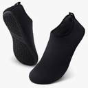 SEEKWAY Water Shoes Quick-Dry Aqua Socks Barefoot Slip-on for Beach Pool Swim River Yoga Lake Surf Women Men Black SK001, Size 44-45