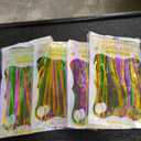 4 Pack 20 Feet Mardi Gras Foil Fringe Garland Green Yellow Purple Parade Float Decorations Metallic Tinsel Foil Streamers Curtain Photo Background for Mardi Gras Carnival Wedding Birthday Party