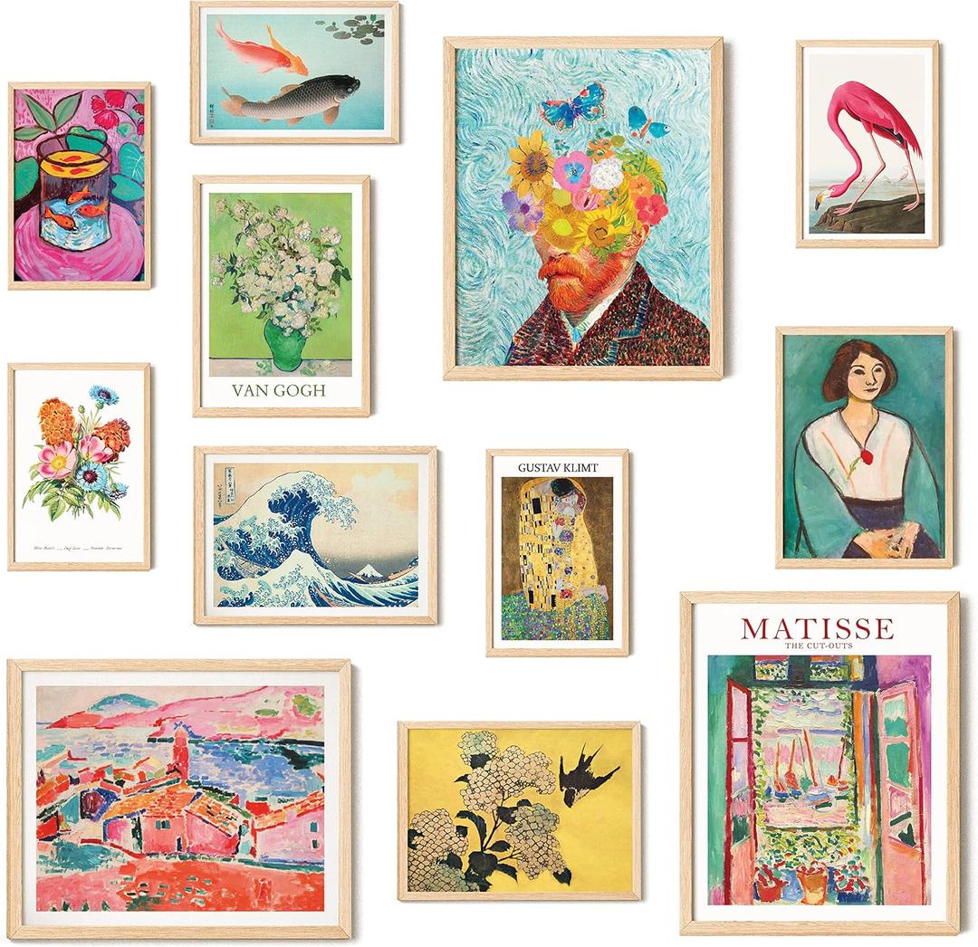 97 Decor Colorful Eclectic Decor - Eclectic Wall Art Posters, Funky Gallery Wall Art Prints for Home Bedroom, Maximalist Decorations Famous Artist Painting Pictures (UNFRAMED) (8x10 Inches)