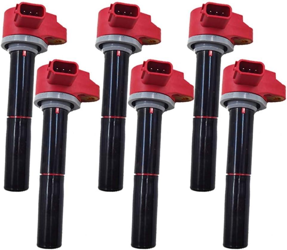 6PCS ARKAUTO HIGH PERFORMANCE RED TOP IGNITION COIL 880615T01 339880615T01 8M0039809 19005251 FOR MERCURY 75 80 90 100 115 EFI MERCURY VERADO OUTBOARD 135 150 175 200 225 250 275 300 350 400