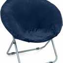 Velvet Stretch Saucer Chair Cover, (Only A Cover) Soft Round Moon Chair Cover for Adults and Kids, Removable Saucer Chair Cushion Covers for Indoor & Outdoor