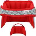 NAPUP Adjustable Carseat Head Support for Sleeping Kids & Toddlers - Safe, Comfortable & Breathable (Red)