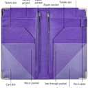 Server Books for Waitress - 5x9 Waiter Book Server Wallet with Zipper Pocket, Cute Waitress Book&Waitstaff Organizer with Money Pocket Fit Server Apron (Purple)