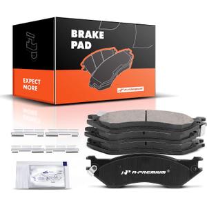 Front Ceramic Brake Pads Set Compatible with Ford F-150 1999-2003, F-250 1997-1999, F-250 HD 1997, Expedition 1997-2002 & Dodge Ram 1500 2000-2001 & Lincoln Navigator 4-Pack