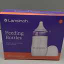 Lansinoh Anti-Colic Baby Bottles, BPA-Free Plastic, 8 Ounces, 3 Count, Medium Flow Nipples (Size M), Breastfeeding Bottle with NaturalWave Design