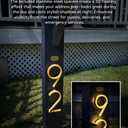 5 Floating House Number Modern House Numbers- zinc alloy Home Address Number with Exquisite Drawing Process-gold-Number 9