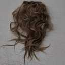 Brown Mixed Blonde Invisible Wire Hair Extensions Long Wavy Synthetic Hairpiece with 4 Secure Clips for Women 20 Inch Clip in Hair Extensions