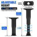 SKMYL Adjustable Height Center Bed Support Leg for Sagging Shelf, Furniture Legs for Frame,Slat and Riser, Adjustable Height 3.5"-6.3" (2PCS)