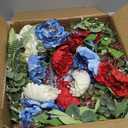 24 Inch Patriotic Wreaths for Front Door, 4th of July Wreaths for Front Door, Peony Eucalyptus Patriotic Summer Flag Wreath Handcrafted Memorial Day Artificial Flowers Wreath for Indoor and Outdoor