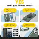 OtterBox Defender MagSafe Case for iPhone 17e, 16e, iPhone 15, iPhone 14, iPhone 13 7X Military-Grade Drop Protection, Rugged Grip Texture, Strap Anchors, Port Covers Non-Retail Packaging Green