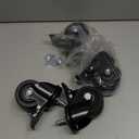 3 inch Stem Caster Wheels 4400lbs, Threaded Stem Casters Set of 4 Heavy Duty, UNC 3/8"-16x1, Swivel Casters for Cart, Furniture, Locking Industrial Castors for Workbench, Table