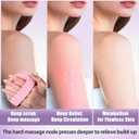 2 x Heavy Duty Silicone Body Scrubber  Anti Zinc Infused-Lymphatic Brush Exfoliating Body Scrubber for Shower Body,with Stiff and Soft Bristles for Anti-Puffiness,Blood Circulation- Pink