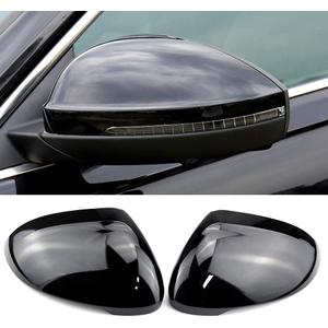 Carbon Mirror Cover Caps For VW Passat B8 2015-2020 Arteon 2016-2020 3G0857537H-3G0857538H Car Accessories(Bright black)