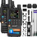 TIDRADIO TD-H3 Ham Radio Type C & Wireless Programming 8-Band Long Range Walkie Talkies Rechargeable Handheld Rapid Two Way Radios Air Band, Frequency Match,Mode Switchable, NOAA FM AM- Full Kit 2Pack