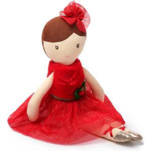 Bearington Evie Christmas Ballerina, 16.5 Inch Ballerina Doll, Ideal Christmas Doll Gift for Toddlers, Kids & Teens
