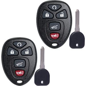 SUPALAND Key Fob Keyless Entry Transponder Ignition Key Fits for 2007-2014 Chevy Traverse Tahoe Suburban / GMC Acadia Yukon / Buick Enclave / Saturn Outlook Remote Control Replacement OUC60270