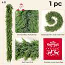 Christmas Garland Real Touch Cedar Garland Christmas Decorations 6 ft Soft and Lush Realistic Faux Pine Garlands for Mantle, Table, Stairs, Doorframe, Fireplace Indoor Outdoor Holiday Decorations