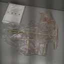 Love-KANKEI Jewelry Organizer Stand,5 Tier Large Necklace Holder with Wood Base,Jewelry holder stand Tree for Display,Bracelets Earrings Rings,Height Adjustable Gift White and Gold