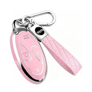 Flensent for Ioniq 6 Grandeur GN7 KONA 2023 2024 Key Fob Cover with Keychain