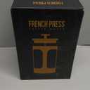 Veken French Press Coffee Maker 34oz, No Plastic Touching Cafe,Thickened Glass Stainless Steel Brewer, Cold Brew Cafetera Tea pot for Kitchen Travel Camping, Gifts, Decor, Bar Accessories, Dark Pewter