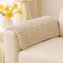 Hyha Couch Covers for Dogs Washable, Non Slip Plush Dog Sofa Protectors, Fuzzy Pet Couch Covers for 3 Cushion Sofa Pet Friendly (Apricot, 27.6" x 27.6")
