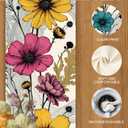 5-Piece Elegant Floral Table Runner & Placemat Set  Includes 1 Runner & 4 Placemats  Vibrant Multicolor Botanical Pattern for Dining Room, Kitchen & Special Occasions