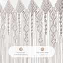 Boho Valance Macrame Curtains for Windows 31" L x 39" W Beaded Macrame Curtains for Doorway & Kichen, Large Wall Hanging Home Decor, Window Treament Room Divider Tapestry Wedding Backdrop, 1 Panel